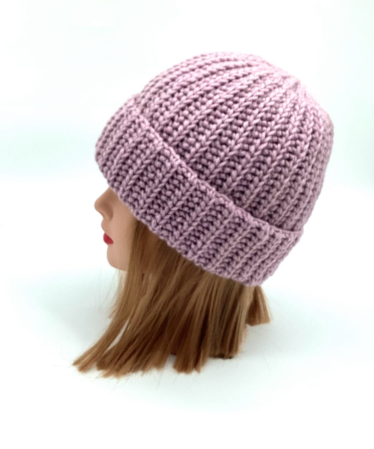 Easy Crochet Beanie Hat Pattern for All Ages (Beginner Friendly +&nbsp;Knit-Look!)